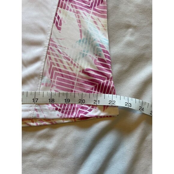 Pebble Beach XL Dry-Luxe Performance Sleeveles Polo Shirt Top White Pink Stretch - Picture 12 of 14
